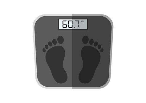 digital weight scale clipart vector isolated  white background