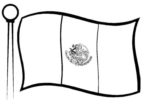 Dibujos de Bandera de México 4 para Colorear para Colorear Pintar e