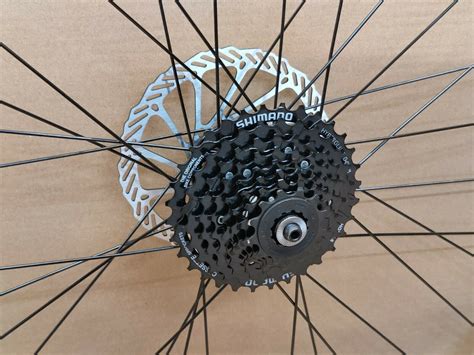 Qr 700c 28 Hybrid Bike Rear Disc Wheel 7 8 9 10 Speed Shimano Cassette Option Ebay