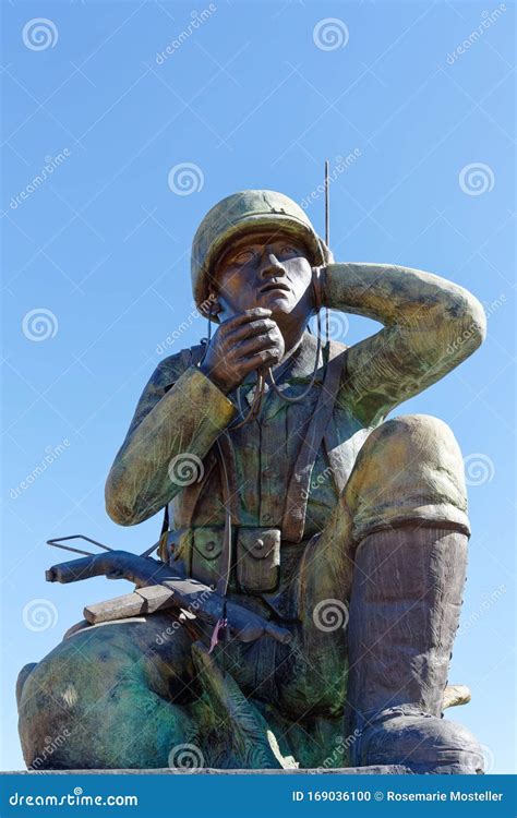 Bronze Sculpture Memorial Of Navajo Code Talkers Designed By Navajo Ute Sculptor Oreland C Joe