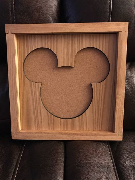 Disney Inspired Pin Display Shadowbox Mickey Corkboard Cork Display