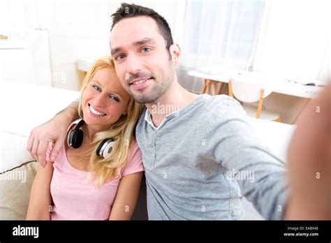 young man woman  selfie  res stock photography  images alamy
