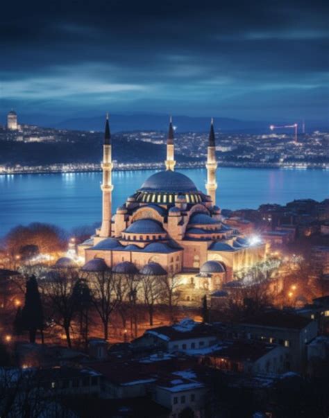 Premium AI Image | HAGIA SOPHIA BLUE MOSQUE