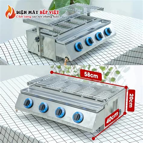 Lò Nướng Gas 4 Họng Nhỏ