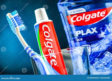 Composition With Colgate Toothpaste And Toothbrush Editorial