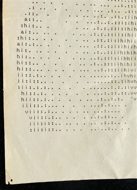 Vintage 80s Nude Woman Centerfold ASCII Computer Art RARE Etsy