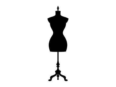 Dress Form Svg Dressmaker Mannequin Fashion Display Model Silhouette