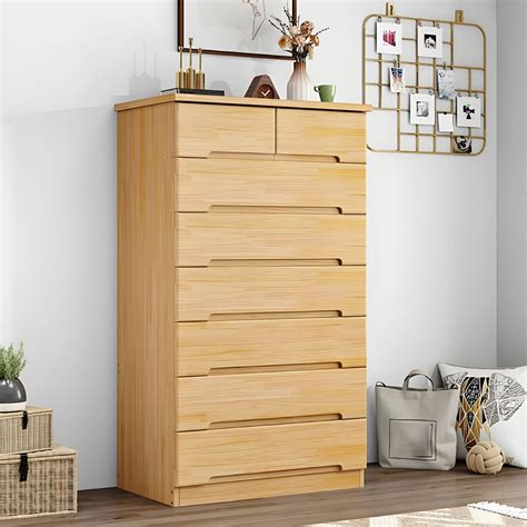 Modern Wood Lingerie Chest With Drawers And Soft Close Glides Natural L X W X H