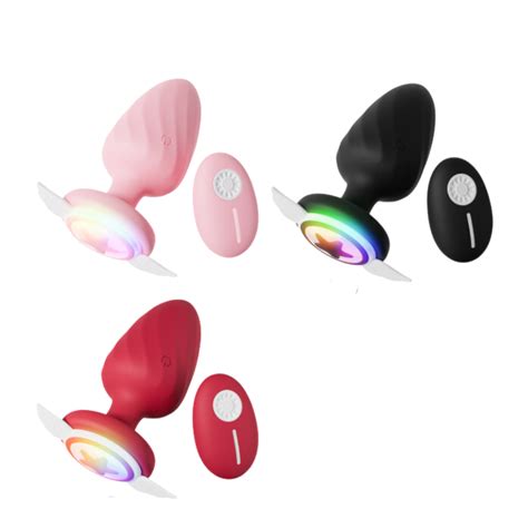 Plug anal vibratório em silicone led e controle remoto MLPA Meame Love