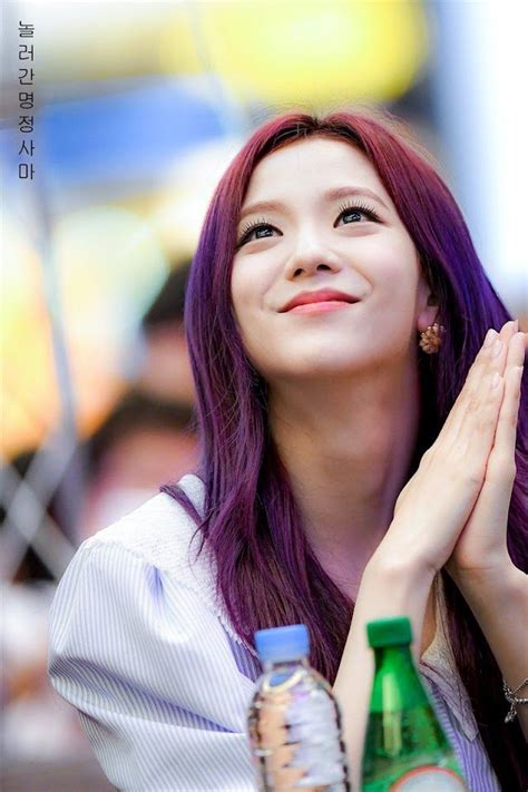 7 Photos of BLACKPINK Jisoo's Enchanting Purple Hair Will Put You Under ...