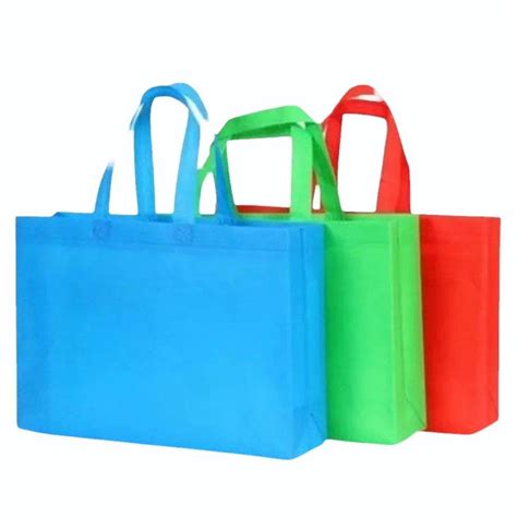 Loop Handle Plain White Non Woven Bag For Shopping Bag Size 12x7inch