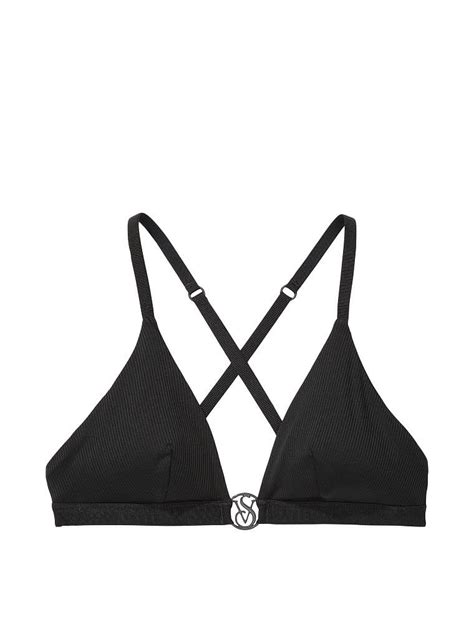 Wild Wanderer Geniş Üçgen Bikini Üstü Siyah VS Victoria s Secret Swim