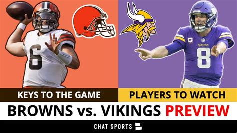 Browns Vs Vikings Week 4 Preview Predictions Keys To The Game Myles