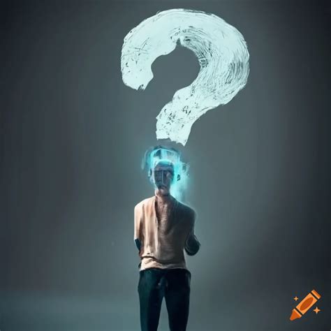Artwork Of A Man With A Question Mark Head On Craiyon