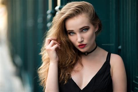 Face Blue Eyes Blonde Cleavage Frantisek Birnbaum Pierced Nose
