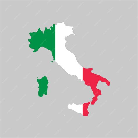 Premium Vector | Vector Italy Map Map of Italy with national Flag