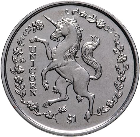 Монета Сьерра-Леоне 1 доллар (dollar) 1997 Единорог стоимостью 1166 руб.