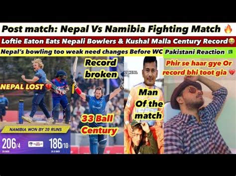 Post Match Nepal Vs Namibia Loftie Eaton Eats Nepali Bowlers Fastest