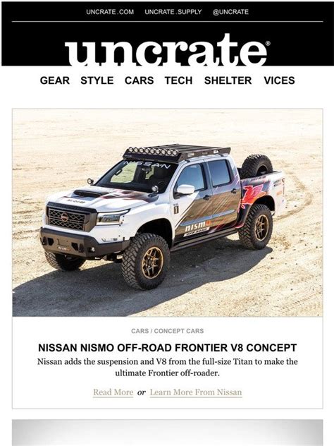 Uncrate Nissan Nismo Off Road Frontier V8 Concept And More Milled