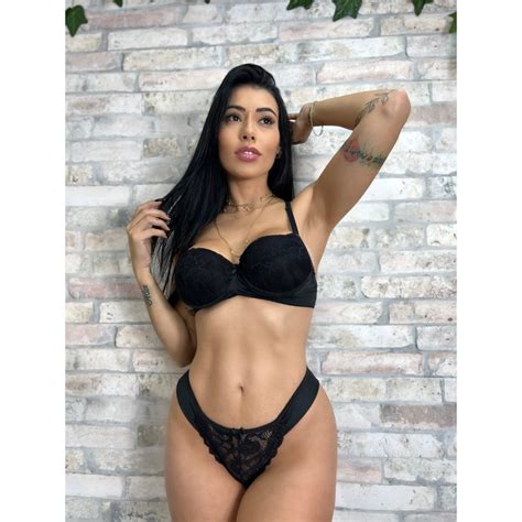 Conjunto Fio Duplo Micro Fibra Luxo Sexy Lingerie Shopee Brasil