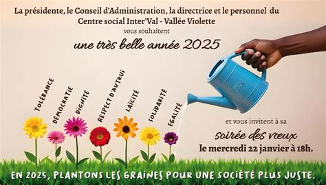 meilleurs voeux  centre social interval vallee violette