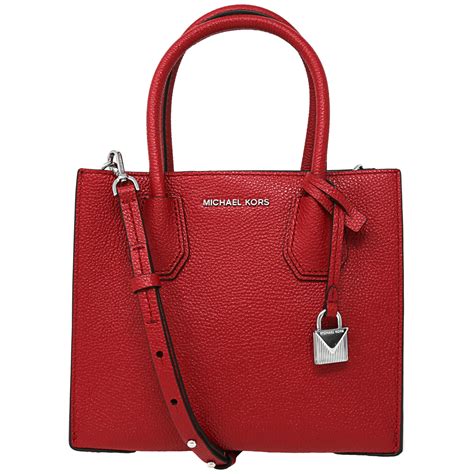 Michael Kors Women S Medium Mercer Bonded Leather Tote Shoulder Bag