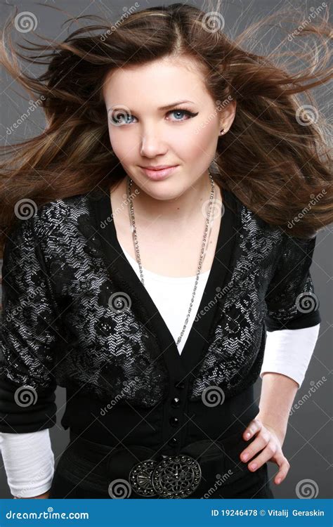 Beautiful Long Haired Brunette Stock Photo Image Of Brunette Hair