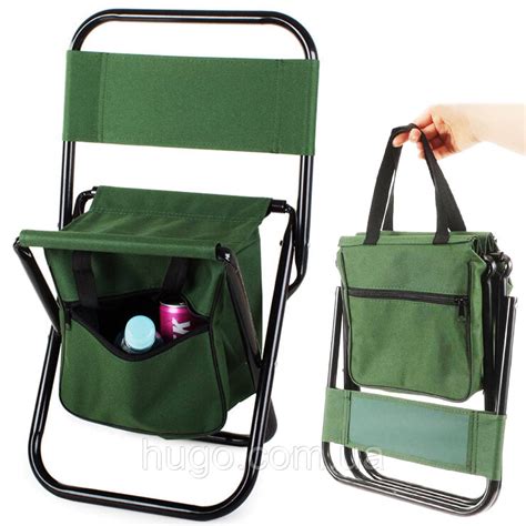 Складний стілець для риболовлі з сумкою (60х35х26 см) до 110 кг ...