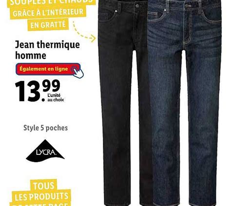 Promo Jean Thermique Homme Chez Lidl ICatalogue Fr