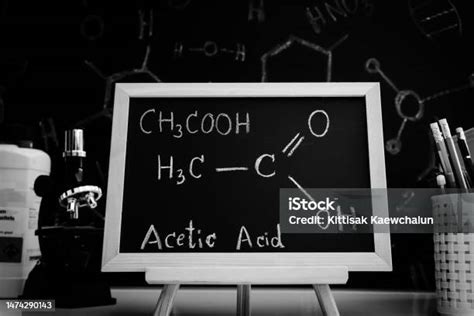 Essigsäure Und Symbol Strukturformel Chemisch Stockfoto Und Mehr Bilder