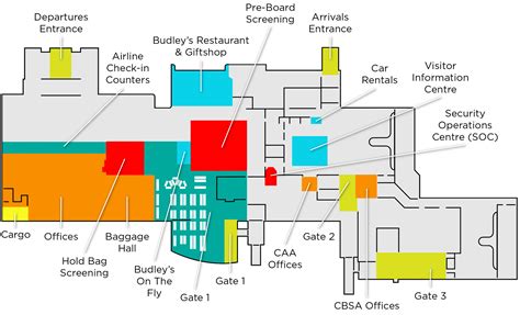 Terminal Map YYG Charlottetown Airport