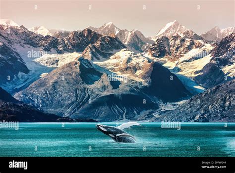 Alaska Whale Watching Boat Excursion Inside Passage Mountain Range