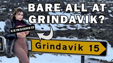 Woman Poses Naked In Front Of Grindavik Sign After Being Denied Access To The Town In Iceland
