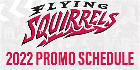 Flying Squirrels Release Promotional Schedule Flying Squirrels