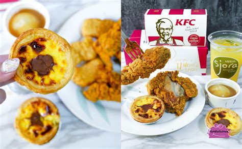 Kfc Salted Egg Goldspice Chicken And Chocolate Hazelnut Egg Tart Back For