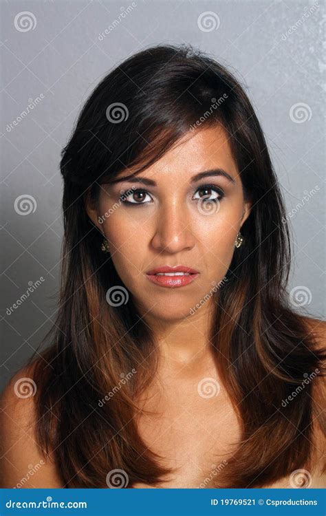 Schöner Latina Headshot Stockbild Bild von nahaufnahme menschlich