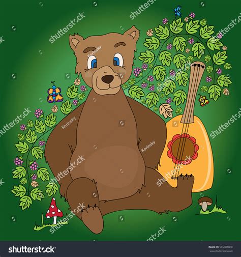 Рисунок Медведь С Балалайкой - 63 фото