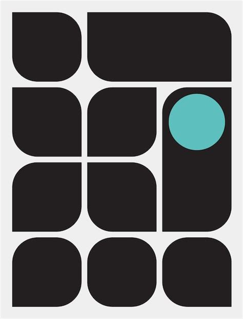 Premium Vector Flower Bubble Geometric Abstract Poster Design