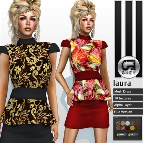 Second Life Marketplace Shey Laura Peplum Dress