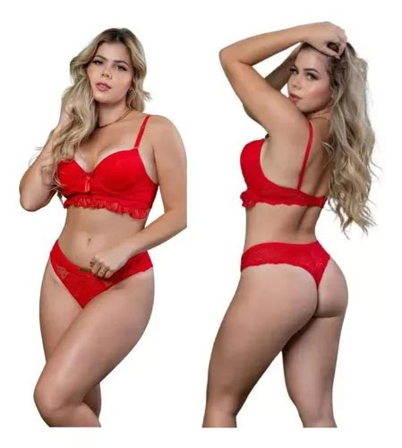 Conjunto Lingerie Calcinha E Sutiã Apaixonante Sensual Luxo Parcelamento sem juros