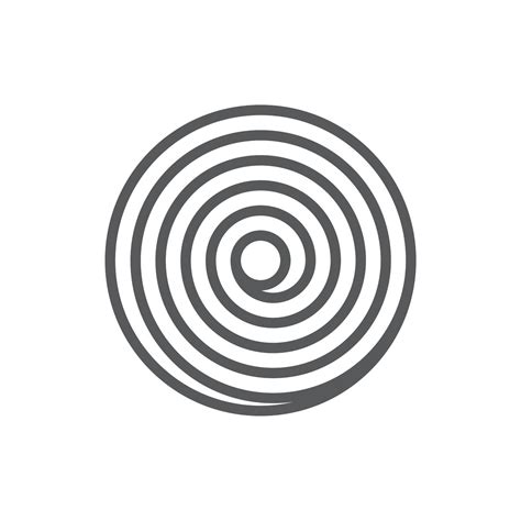 perfect spiral shape simple icon  vector art  vecteezy