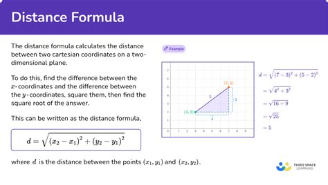 distance formula math steps examples questions