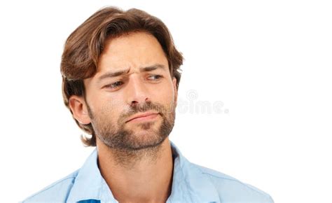 Man Face Or Thinking On Mockup Studio Background On Startup Business