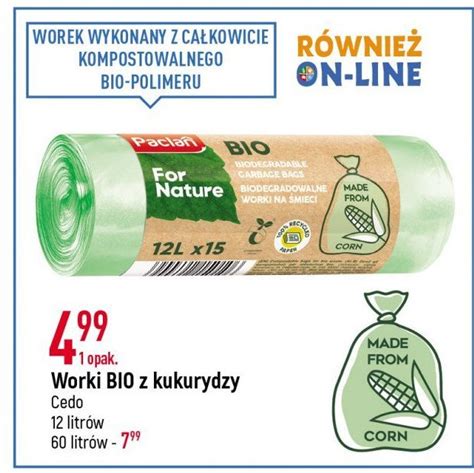 Worki na śmieci bio 60 l Paclan for nature cena promocje opinie