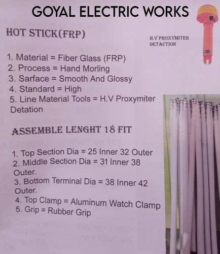 Telescopic Hot Stick For Industrial Model Name Number Gew Hs At Piece In New Delhi