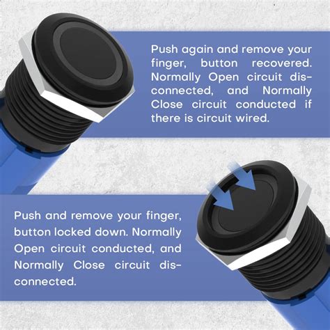 snapklikcom werki mm latching push button switch ip waterproof