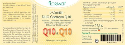 Floramed L Carnitin DUO Coenzym Q10 Deine Apotheke