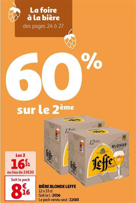 Promo Bi Re Blonde Leffe Chez Auchan Icatalogue Fr