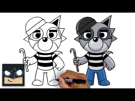 How To Draw Rash Roblox Piggy Videos For Kids