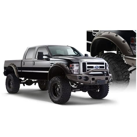 Bushwacker 08 10 Ford F 250 Super Duty Cutout Style Flares 2pc Black